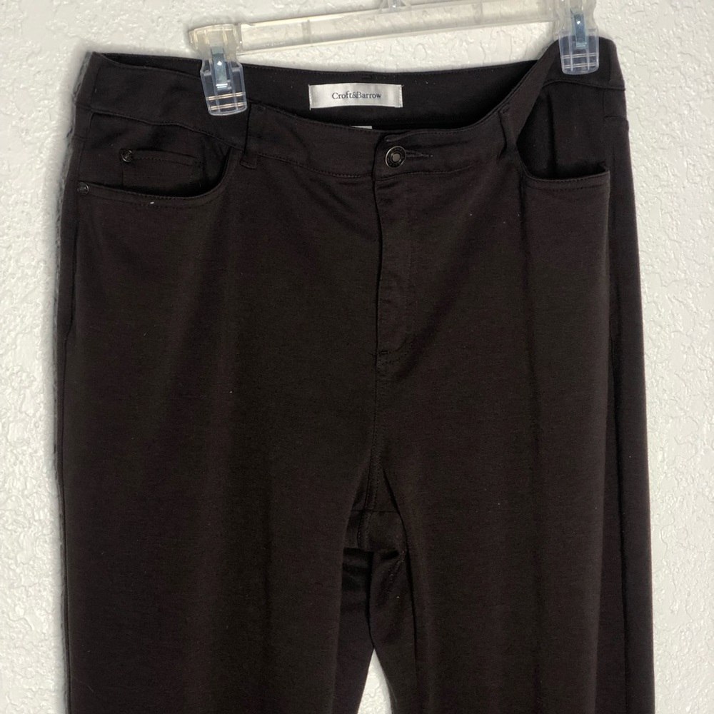 Croft & Barrow Brown Stretch 12 Suit Dress Pants